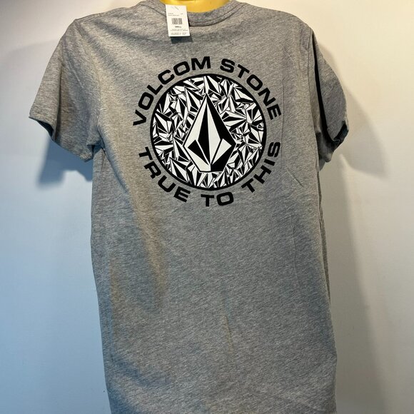 Volcom Men's Grey Printed Logo Short Sleeve T-shirt - Size Small - NWT $32 - Picture 4 of 4